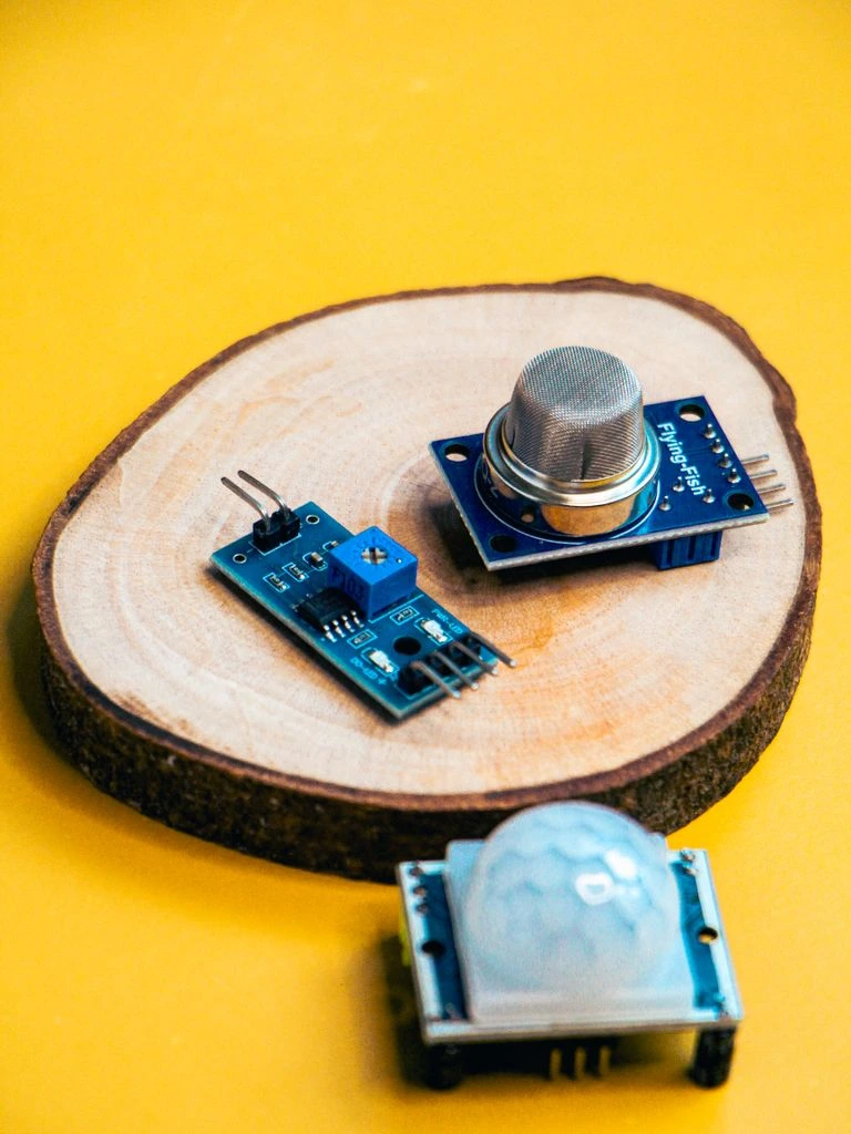Medical-grade sensor module on a cleanroom work surface